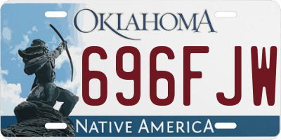 OK license plate 696FJW