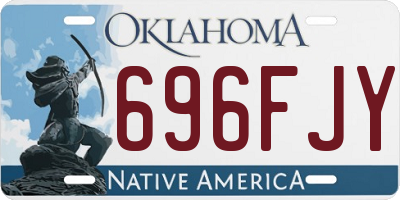 OK license plate 696FJY