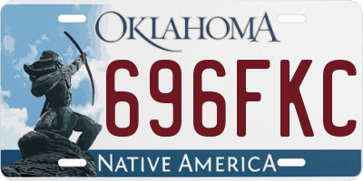 OK license plate 696FKC