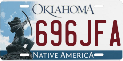 OK license plate 696JFA