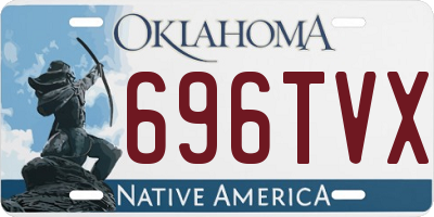 OK license plate 696TVX