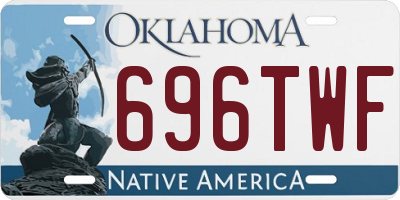OK license plate 696TWF