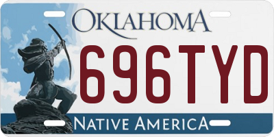OK license plate 696TYD