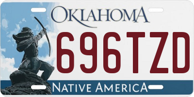 OK license plate 696TZD