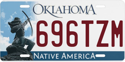 OK license plate 696TZM