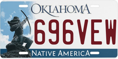 OK license plate 696VEW
