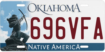 OK license plate 696VFA