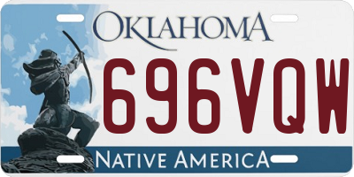 OK license plate 696VQW