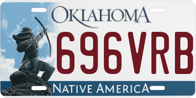 OK license plate 696VRB