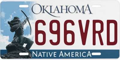 OK license plate 696VRD