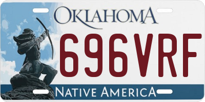 OK license plate 696VRF