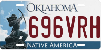 OK license plate 696VRH
