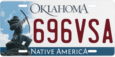 OK license plate 696VSA
