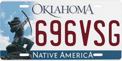 OK license plate 696VSG