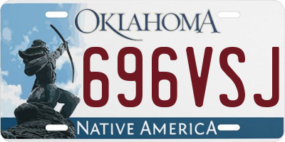 OK license plate 696VSJ