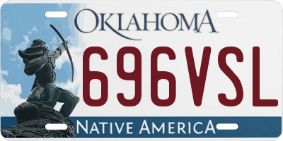 OK license plate 696VSL