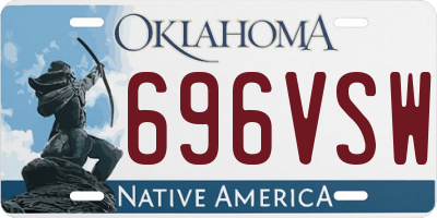 OK license plate 696VSW