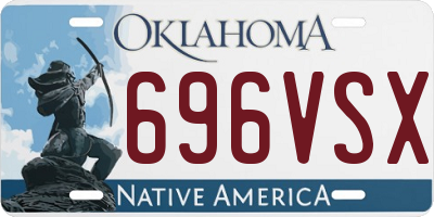 OK license plate 696VSX