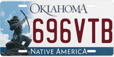 OK license plate 696VTB