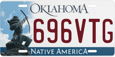OK license plate 696VTG