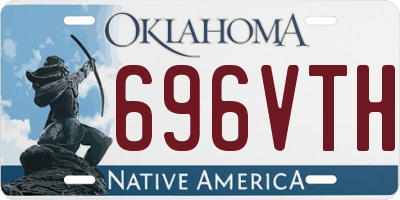 OK license plate 696VTH