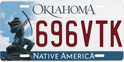 OK license plate 696VTK