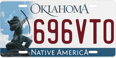 OK license plate 696VTO