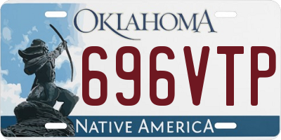 OK license plate 696VTP