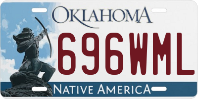 OK license plate 696WML