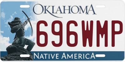 OK license plate 696WMP
