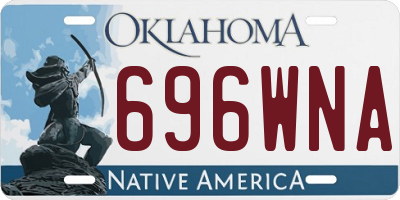 OK license plate 696WNA