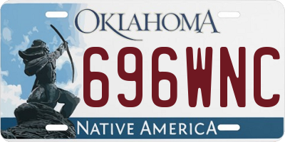 OK license plate 696WNC