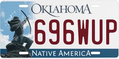 OK license plate 696WUP