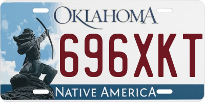 OK license plate 696XKT