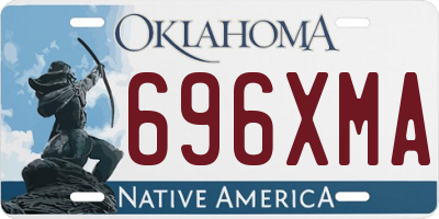 OK license plate 696XMA