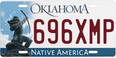OK license plate 696XMP
