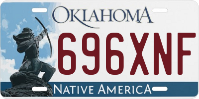 OK license plate 696XNF