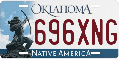 OK license plate 696XNG