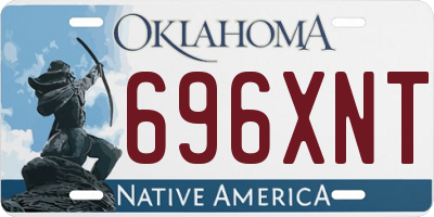 OK license plate 696XNT