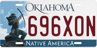 OK license plate 696XON