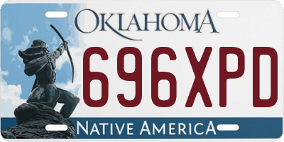OK license plate 696XPD