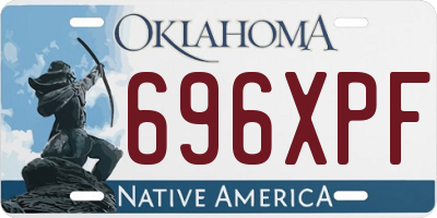 OK license plate 696XPF