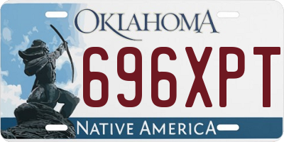 OK license plate 696XPT