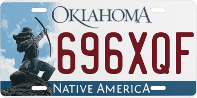OK license plate 696XQF