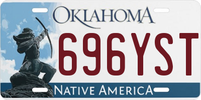 OK license plate 696YST