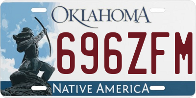 OK license plate 696ZFM