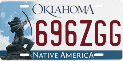 OK license plate 696ZGG