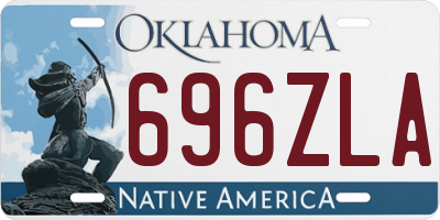 OK license plate 696ZLA