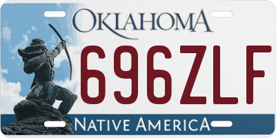 OK license plate 696ZLF