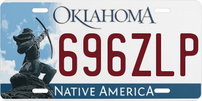 OK license plate 696ZLP